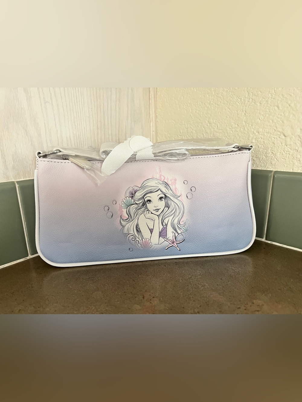 Danielle Nicole Pastel Ariel Print Women’s Shoulder Bag - Pink & Blue